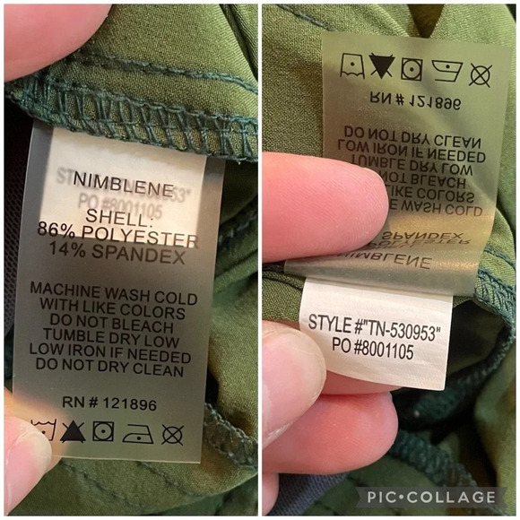 Title Nine Cropped Hiking Trail Capri Pants Green Woman size 6 - Picture 5 of 8